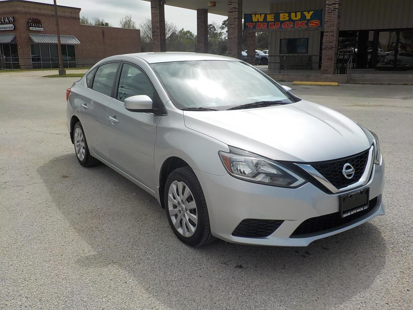 2017 Silver Nissan Sentra S (3N1AB7AP9HY) with an 1.8L L4 SFI DOHC 16V engine, Automatic transmission, located at 1617 W Church Street, Livingston, TX, 77351, (936) 327-3600, 30.710995, -94.951157 - Enjoy the ride without having to worry about what it's costing you! Nice! - Photo#1